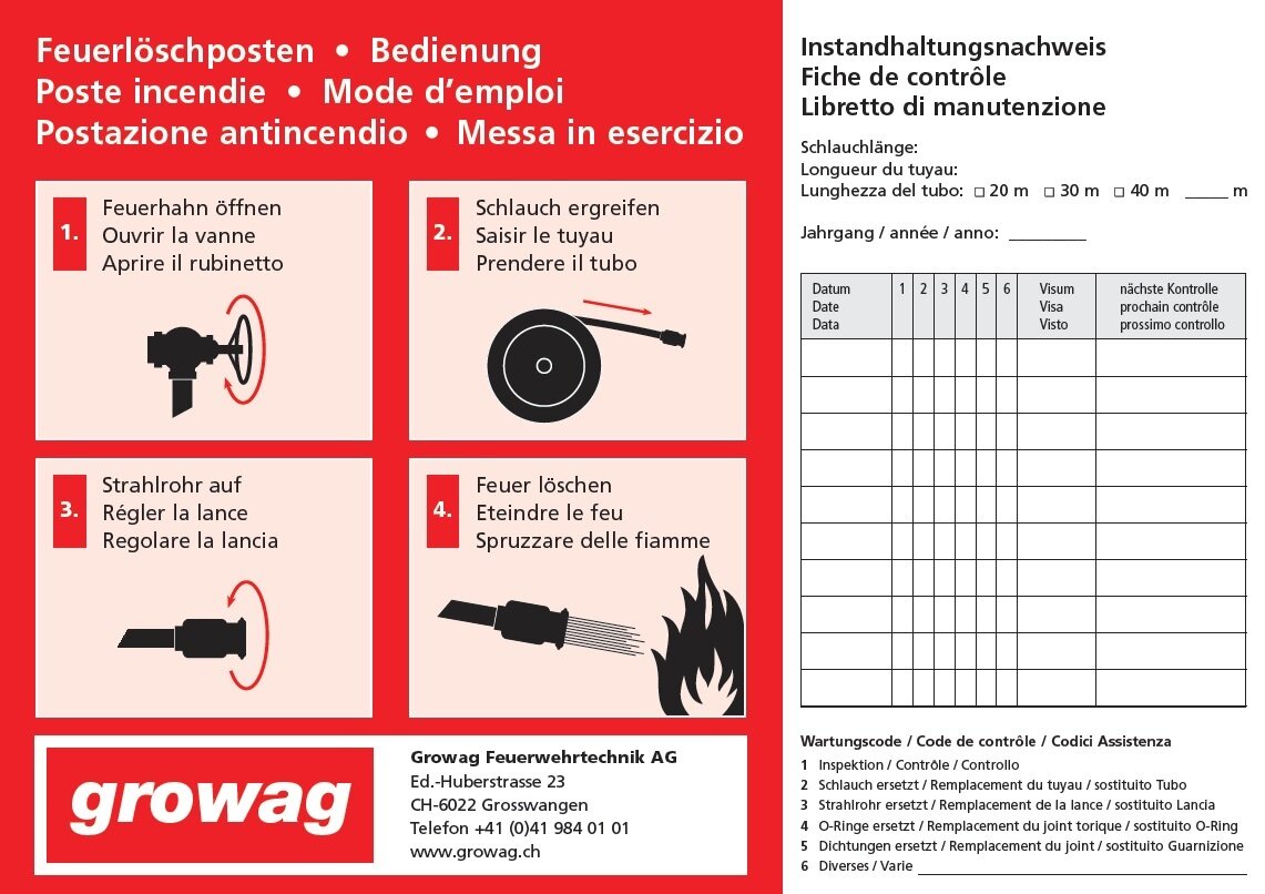 Bedienungsanleitung LP, selbstklebend | Growag Feuerwehrtechnik AG