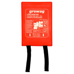 Löschdecke Growag, in PVC-Box M, 120 cm x 120 cm