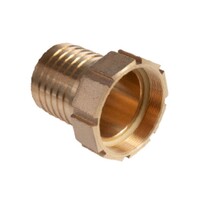 Nez de robinet droit, embout cannelé, 32 mm / 1 1/4"