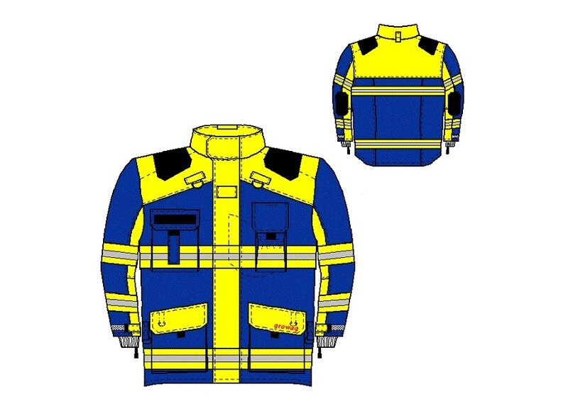 Einsatzjacke growag-GEPARD Nomex blau/gelb | Growag Feuerwehrtechnik AG