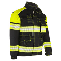 Schutzjacke BUSHFIRE, 1-lagig, blau-lemon