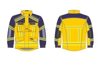 Veste de protection RESCUER FLY THL + feux de forêt, jaune-bleu