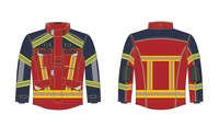 Veste de protection RESCUER FLY THL + feux de forêt, rouge-bleu