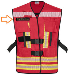 Bande patronymique brodée, 13 x 2.5 cm, avec velcro