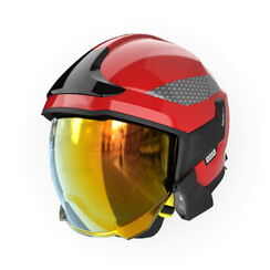 Casque de pompier GALLET F1 / EN 443:2008 / Visière de protection dorée