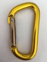 Mousqueton 8 cm (jaune/gris)