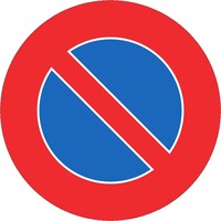 Signal "Interdiction de parque" Ø 60cm R2