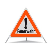 Faltsignal TRIOPAN 60 cm / Normal / "Feuerwehr"