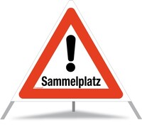 Faltsignal TRIOPAN 90 cm / Normal / "Sammelplatz"