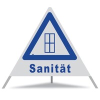 Faltsignal GROWAG 90 cm R2 / "Sanität" / Farbe blau