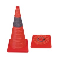 Verkehrskegel faltbar mit Licht, 63 cm