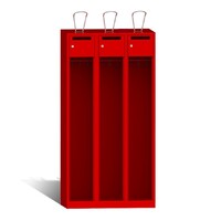 Vestiaire pompier modèle 517 Florian, 3 compartiments de 350 mm