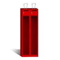 Vestiaire pompier modèle 517 Florian, 2 compartiments de 400 mm