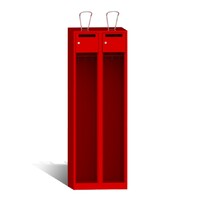 Vestiaire pompier modèle 517 Florian, 2 compartiments de 350 mm