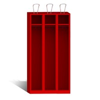 Vestiaire pompier modèle 515 Florian, 3 compartiments de 400 mm