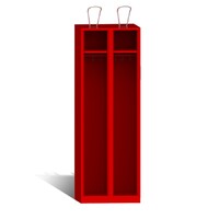 Vestiaire pompier modèle 515 Florian, 2 compartiments de 400 mm